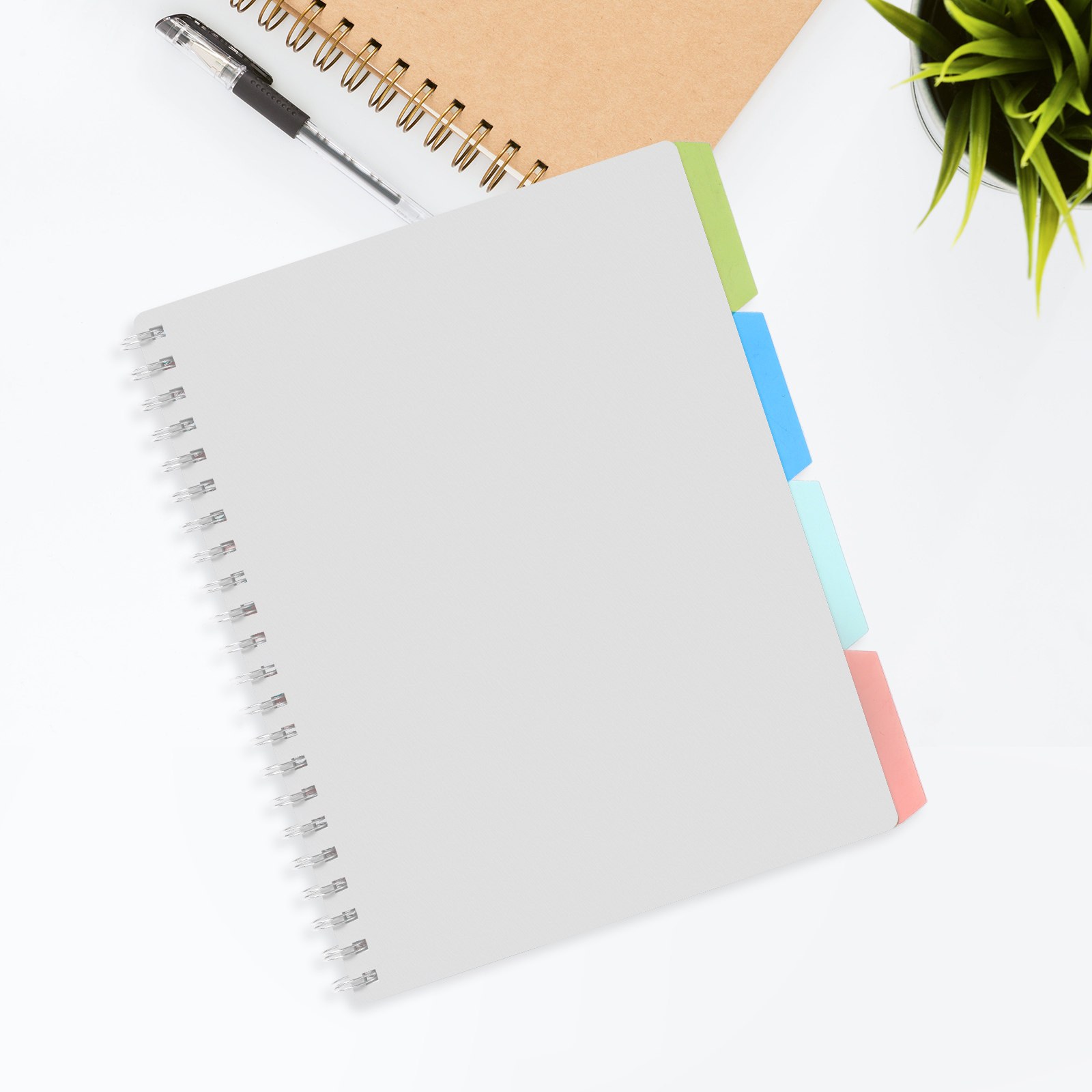 Tab Divider A4 - 4 zestawy wytrzymałych plastikowych przekładek do